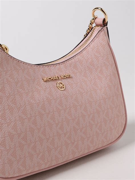 pink michael kors purse with chain|Michael Kors chain shoulder bag.